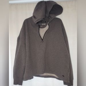 DKNY CROP HALF ZIP HOODIE